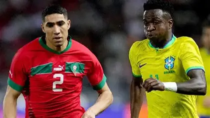 Image result for منتخب المغرب امام البرازيل في كأس العالم